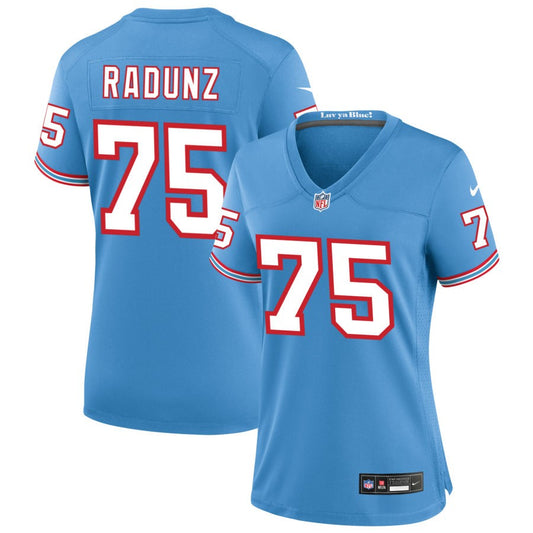 Dillon Radunz Tennessee Titans Nike Women's Oilers Throwback Game Jersey - Light Blue