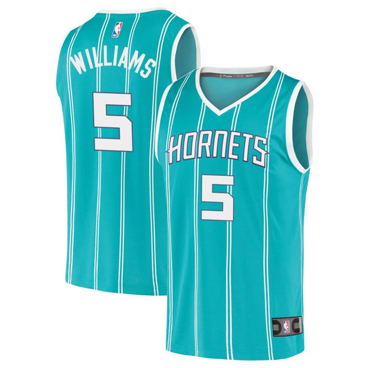 Mark Williams Charlotte Hornets Fanatics Branded 2020 Fast Break Replica Jersey - Icon Edition - Teal