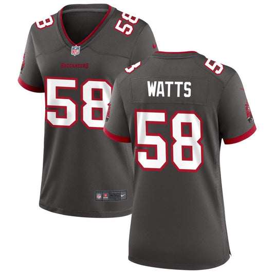 Markees Watts Tampa Bay Buccaneers Nike Women's Alternate Game Jersey - Pewter