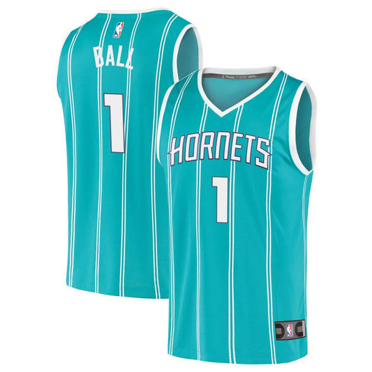 LaMelo Ball Charlotte Hornets Fanatics Branded Youth 2020 Fast Break Replica Jersey - Icon Edition - Teal