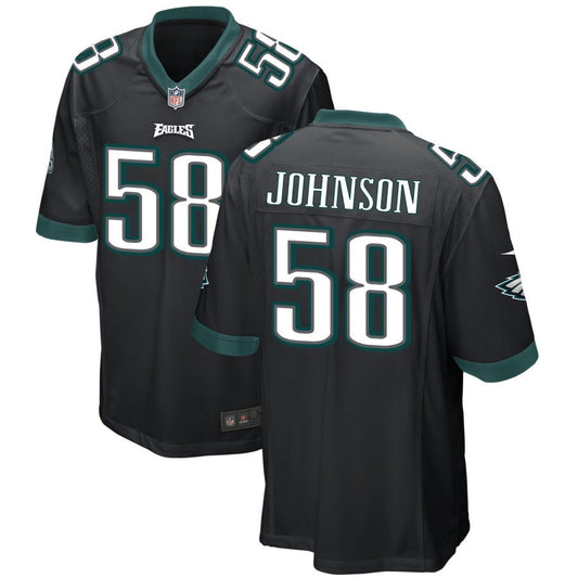 Kyron Johnson Philadelphia Eagles Nike Alternate Game Jersey - Black