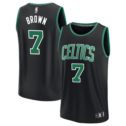 Jaylen Brown Boston Celtics Fanatics Branded Youth Fast Break Replica Jersey - Statement Edition - Black