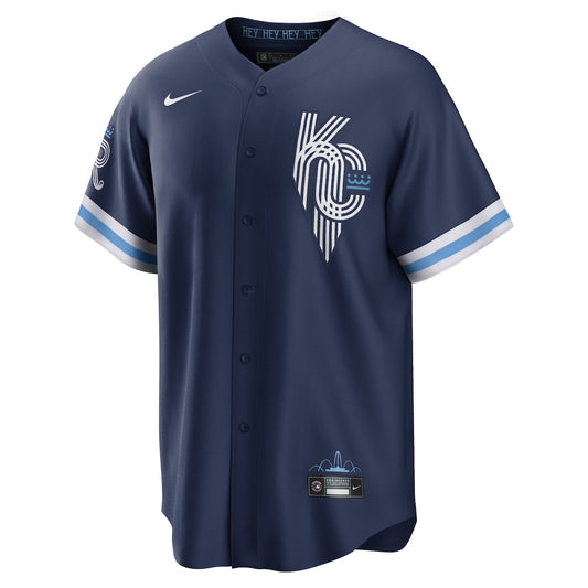 Men's Andrew Benintendi Nike Royals 2022 City Connect Replica Jersey - Navy