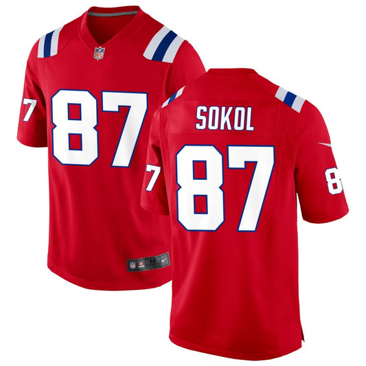 Matt Sokol New England Patriots Nike Alternate Jersey - Red