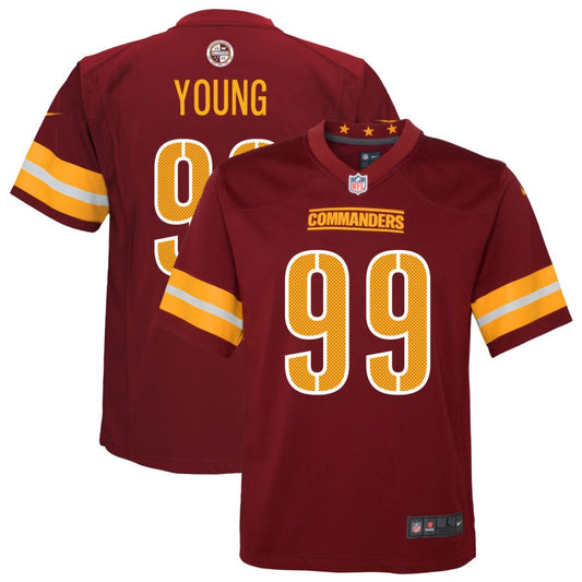 Chase Young Washington Commanders Nike Youth Game Player Jersey - Burgundy