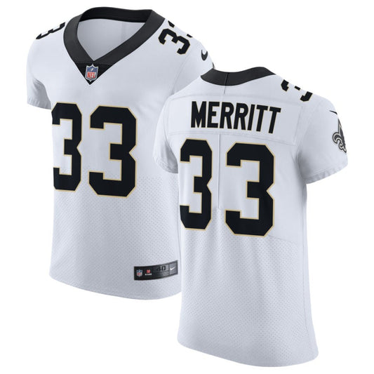 Kirk Merritt New Orleans Saints Nike Vapor Untouchable Elite Jersey - White
