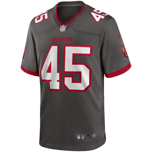 Men's Devin White Nike Buccaneers Throwback Game Jersey - Grey