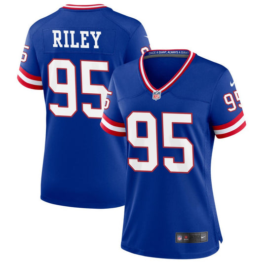 Jordon Riley New York Giants Nike Women's Classic Game Jersey - Royal
