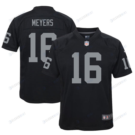 Jakobi Meyers 16 Las Vegas Raiders Youth Game Jersey - Black