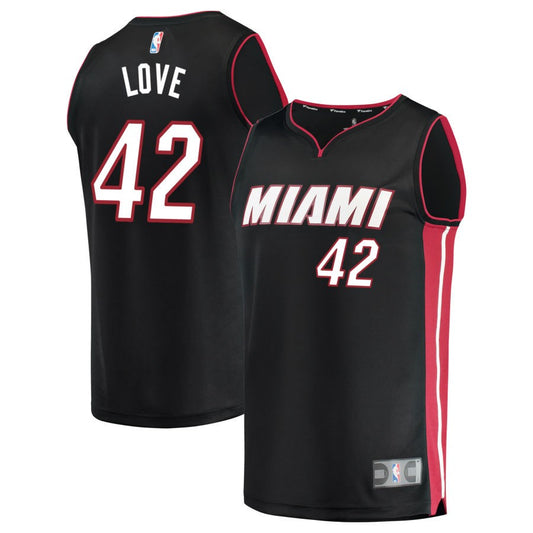 Kevin Love Miami Heat Fanatics Branded Fast Break Replica Jersey Black - Icon Edition