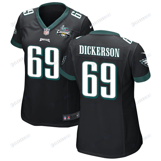 Landon Dickerson 69 Philadelphia Eagles Super Bowl LVII Champions 2 Stars Women Game Jersey - Black