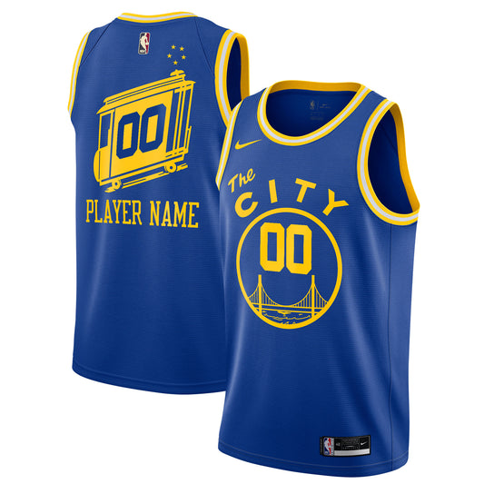 Golden State Warriors Nike 2020/21 Hardwood Classics Swingman Custom Jersey - Blue