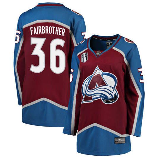 Gianni Fairbrother Colorado Avalanche Fanatics Branded Women's Home 2022 Stanley Cup Final Breakaway Jersey - Burgundy