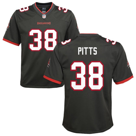 Derrek Pitts Tampa Bay Buccaneers Nike Youth Alternate Game Jersey - Pewter