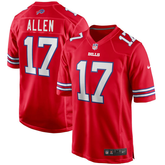 Men's Josh Allen Nike Bills Logo Game Jersey - Red