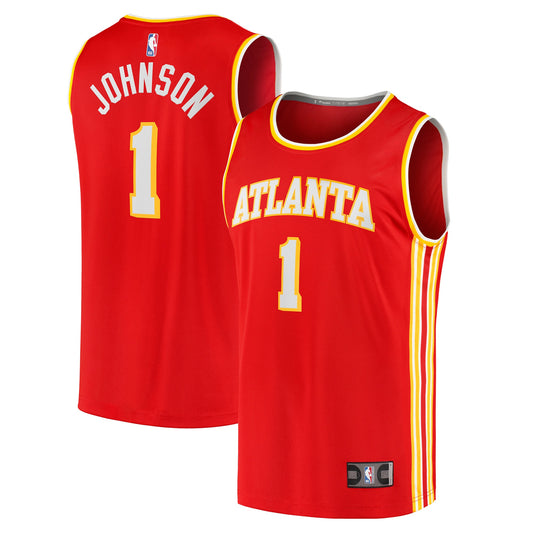 Jalen Johnson Atlanta Hawks Fanatics Branded Youth 2021/22 Fast Break Replica Jersey - Icon Edition - Red