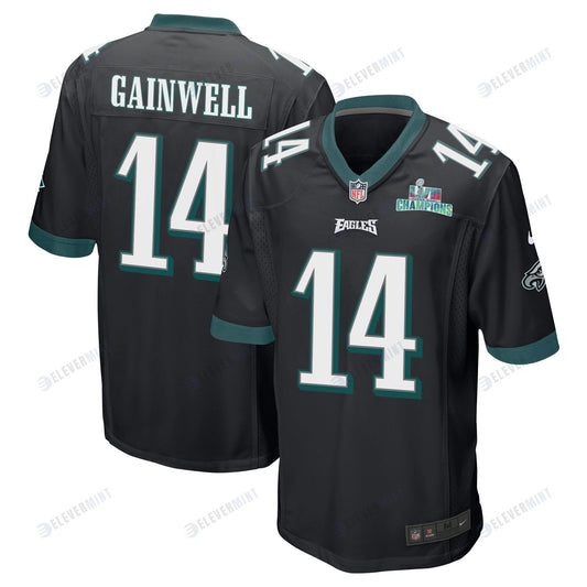 Kenneth Gainwell 14 Philadelphia Eagles Super Bowl LVII Champions Men Game Jersey - Black