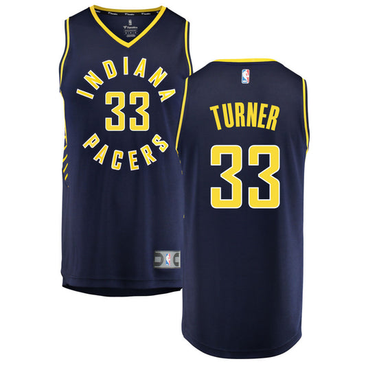 Myles Turner Indiana Pacers Fanatics Branded Fast Break Replica Jersey Navy - Icon Edition