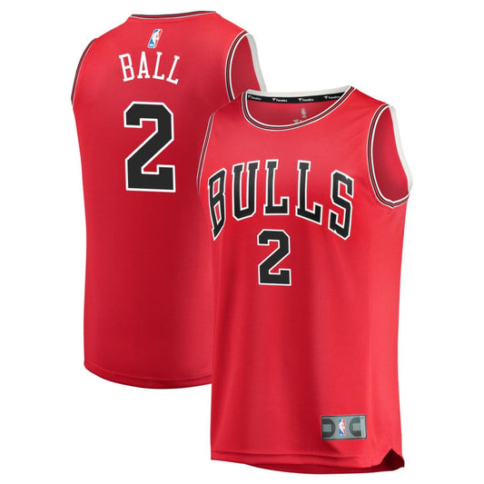 Lonzo Ball Chicago Bulls Fanatics Branded Fast Break Replica Jersey Red - Icon Edition