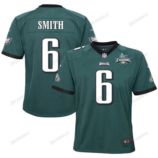 DeVonta Smith 6 Philadelphia Eagles Super Bowl LVII Champions 2 Stars 2 Stars Youth Game Jersey - Black