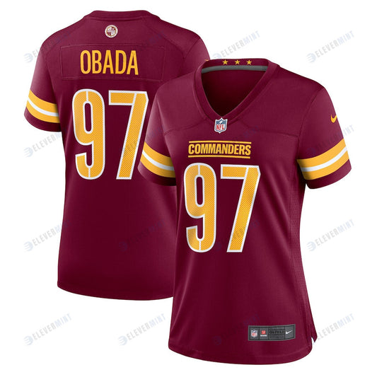Efe Obada 97 Washington Commanders Women Game Jersey - Burgundy