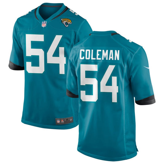 DJ Coleman Jacksonville Jaguars Nike Youth Game Jersey - Teal