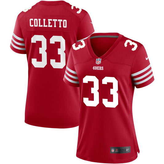 Jack Colletto San Francisco 49ers Nike Women's Game Jersey - Scarlet