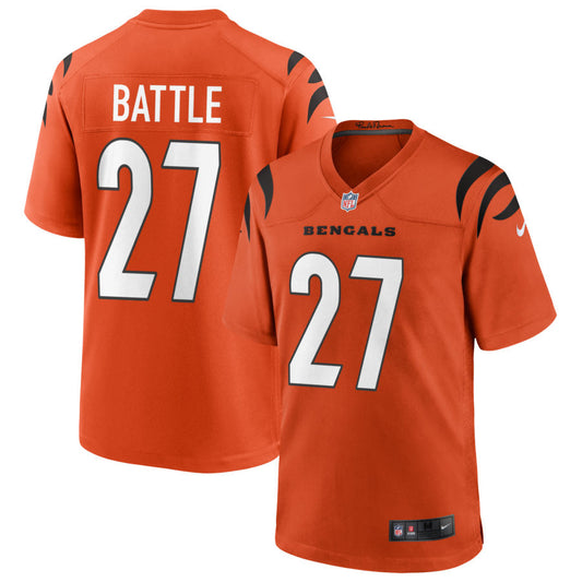 Jordan Battle Cincinnati Bengals Nike Youth Alternate Game Jersey - Orange