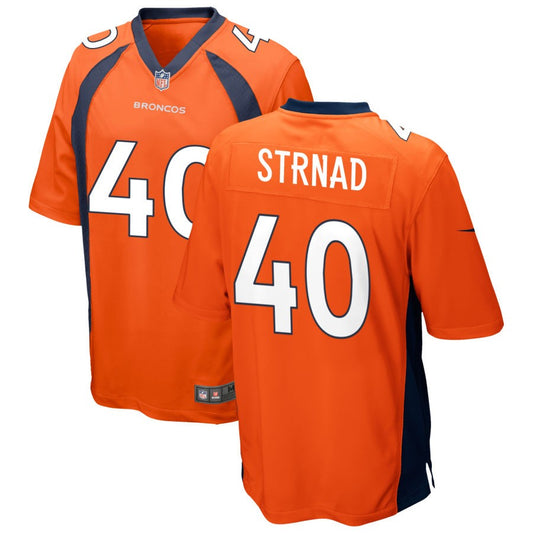 Justin Strnad Denver Broncos Nike Game Jersey - Orange