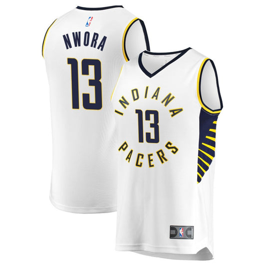 Jordan Nwora Indiana Pacers Fanatics Branded Youth Fast Break Replica Jersey White - Association Edition