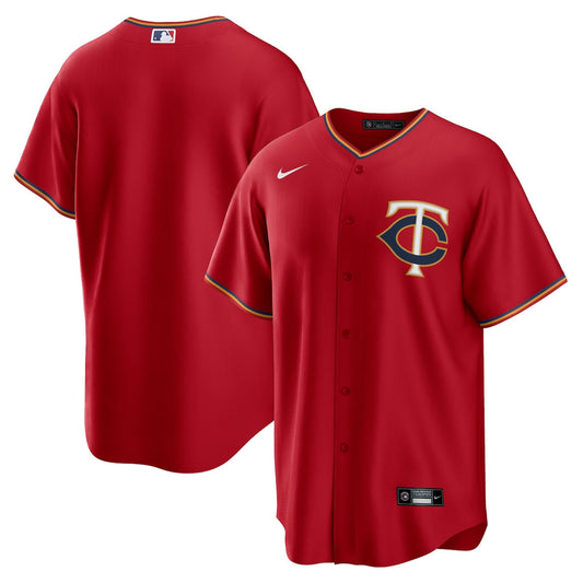 Men's  Nike Twins Home Replica Team Jersey - Red