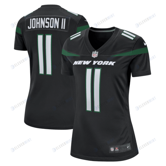 Jermaine Johnson II 11 New York Jets Women's Alternate Game Jersey - Stealth Black