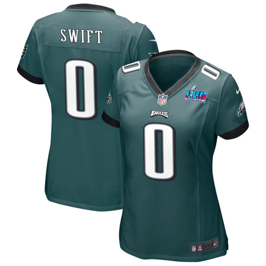 D'Andre Swift Philadelphia Eagles Nike Women's Super Bowl LVII Game Jersey - Midnight Green