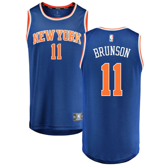 Jalen Brunson New York Knicks Fanatics Branded Fast Break Replica Jersey Blue - Icon Edition