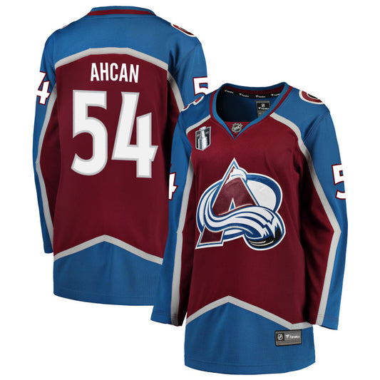 Jack Ahcan Colorado Avalanche Fanatics Branded Women's Home 2022 Stanley Cup Final Breakaway Jersey - Burgundy