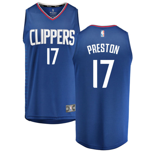 Jason Preston LA Clippers Fanatics Branded Fast Break Replica Jersey Royal - Icon Edition