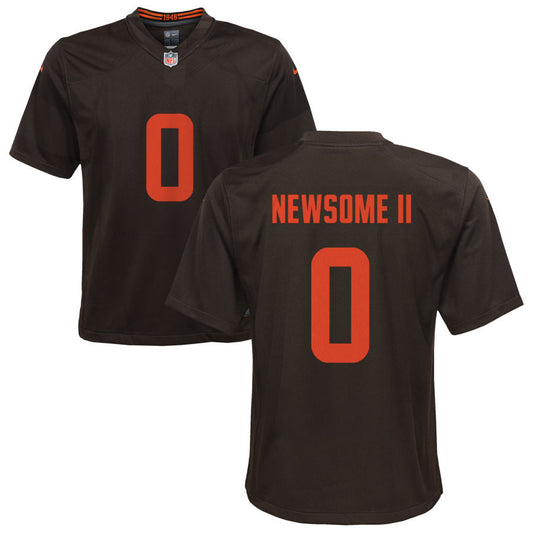 Greg Newsome II Cleveland Browns Nike Youth Alternate Game Jersey - Brown
