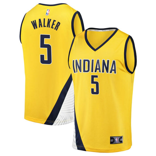 Jarace Walker  Indiana Pacers Fanatics Branded Fast Break Jersey - Yellow - Statement Edition