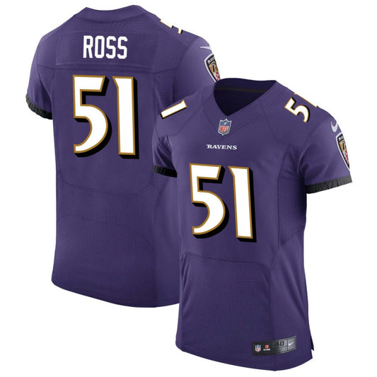 Josh Ross Baltimore Ravens Nike Speed Machine Elite Jersey - Purple