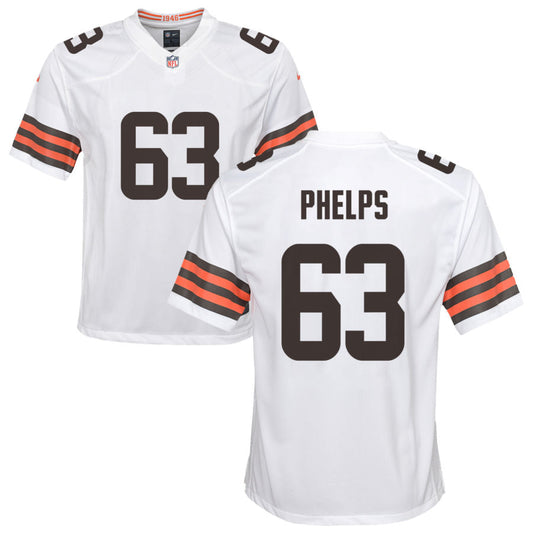 Lonnie Phelps Nike Cleveland Browns Youth Game Jersey - White