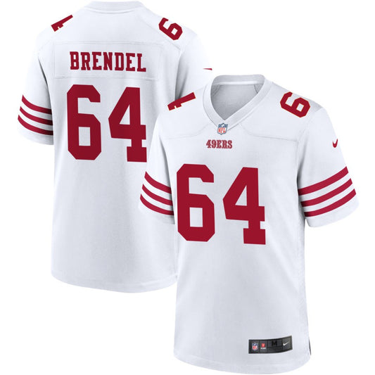 Jake Brendel San Francisco 49ers Nike Game Player Jersey - White